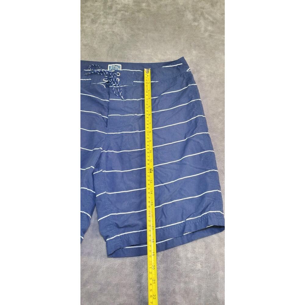 J.Crew Swim Trunks Mens Size 32 Blue Shorts Striped Nautical Preppy Summer C35-8 - Picture 2 of 7